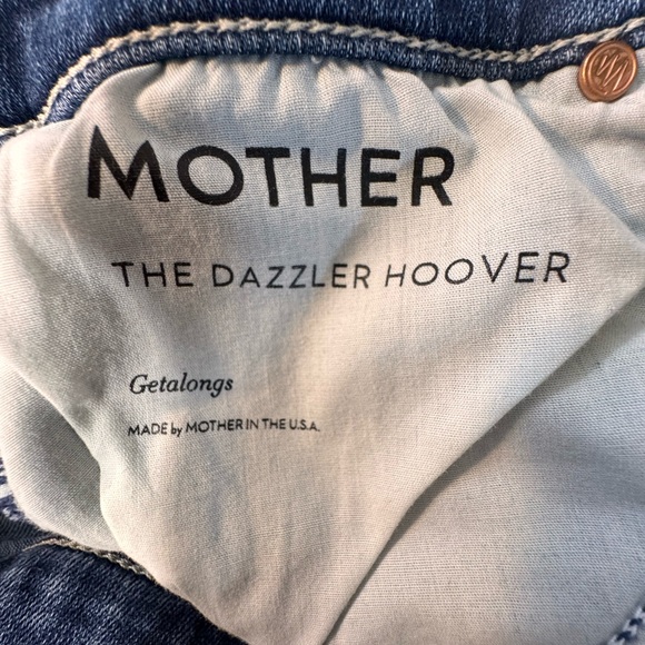 MOTHER -The Dazzler Hoover Getalongs Women's Cropped Straight Leg Jeans -size 25 - Picture 11 of 15